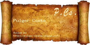 Pulger Cseke névjegykártya